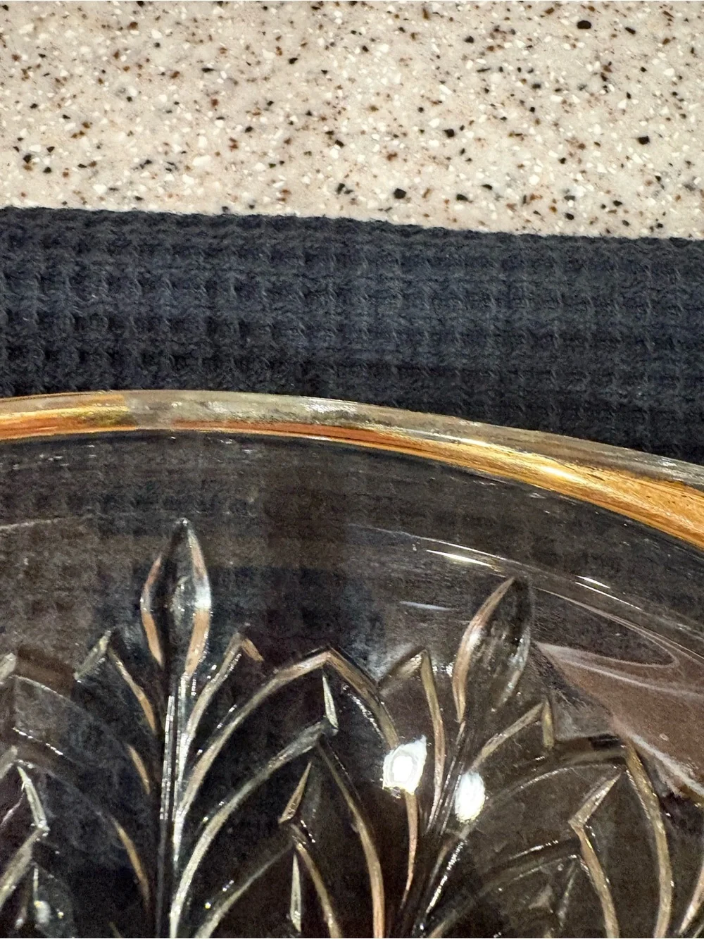Vintage 5-section glass serving tray is likely a 1950s Jeannette